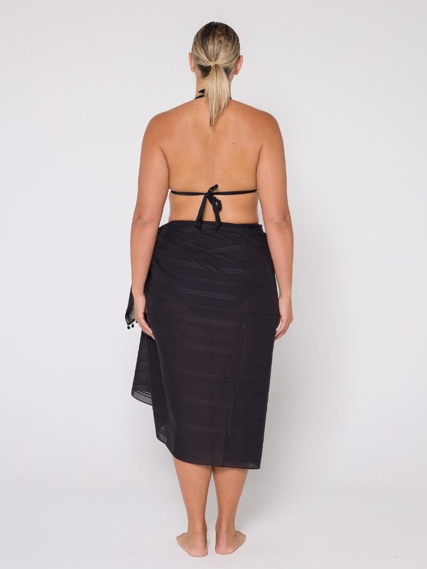 Cotton Sarong in Black