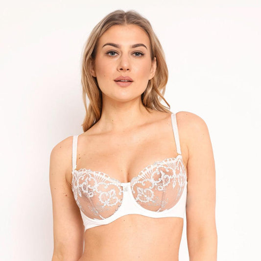 Perla Soft Half Cup Bra - Ivory