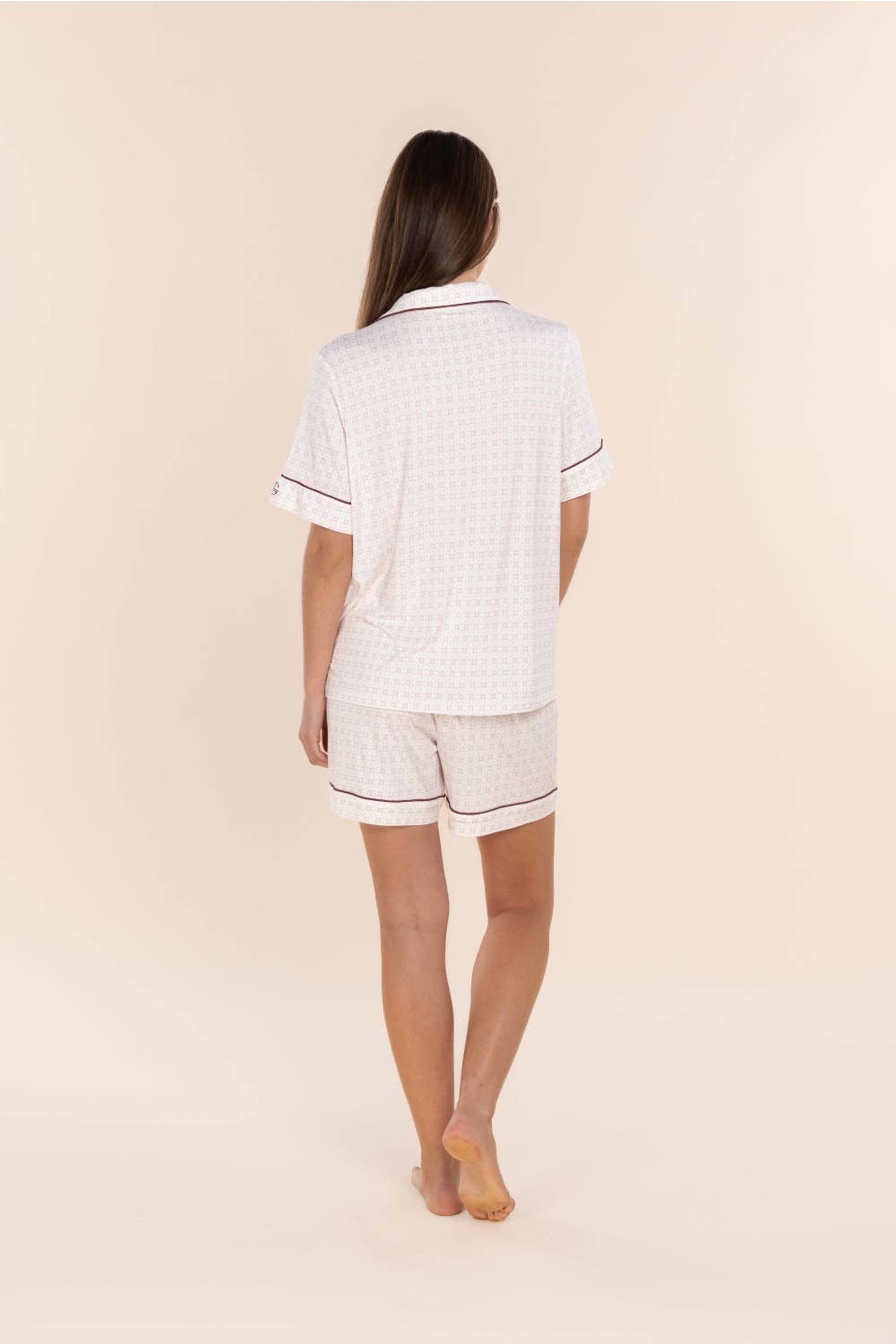 Bamboo Pyjama Set - Penelope Geo Pink