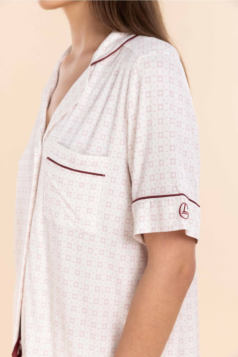 Bamboo Pyjama Set - Penelope Geo Pink