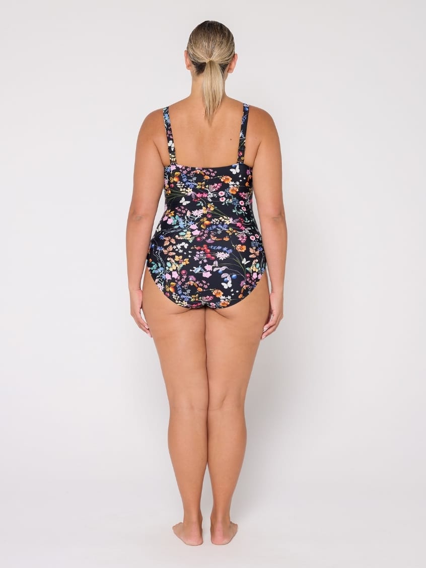 V Neck Underwire One Piece in Madeira
