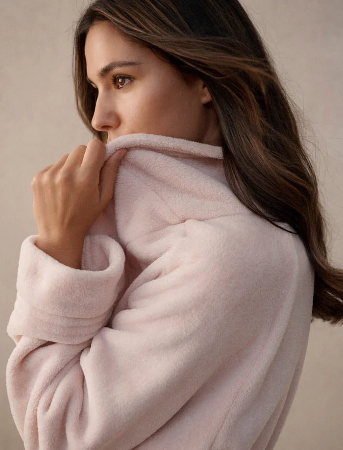 Long Plush Robe - Rose