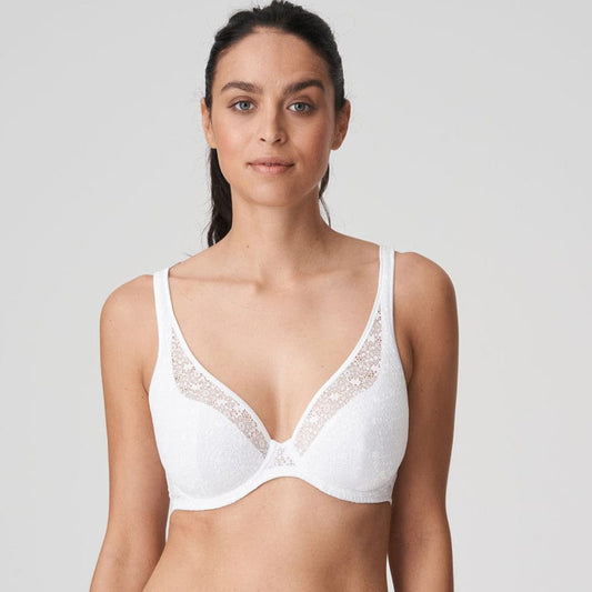 Twist Epirus Half Padded Plunge Bra - White